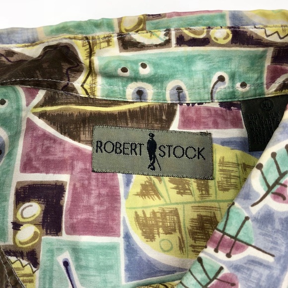 Robert Stock | Shirts | Robert Stock Button Down Shirt 0 Silk Floral Xl